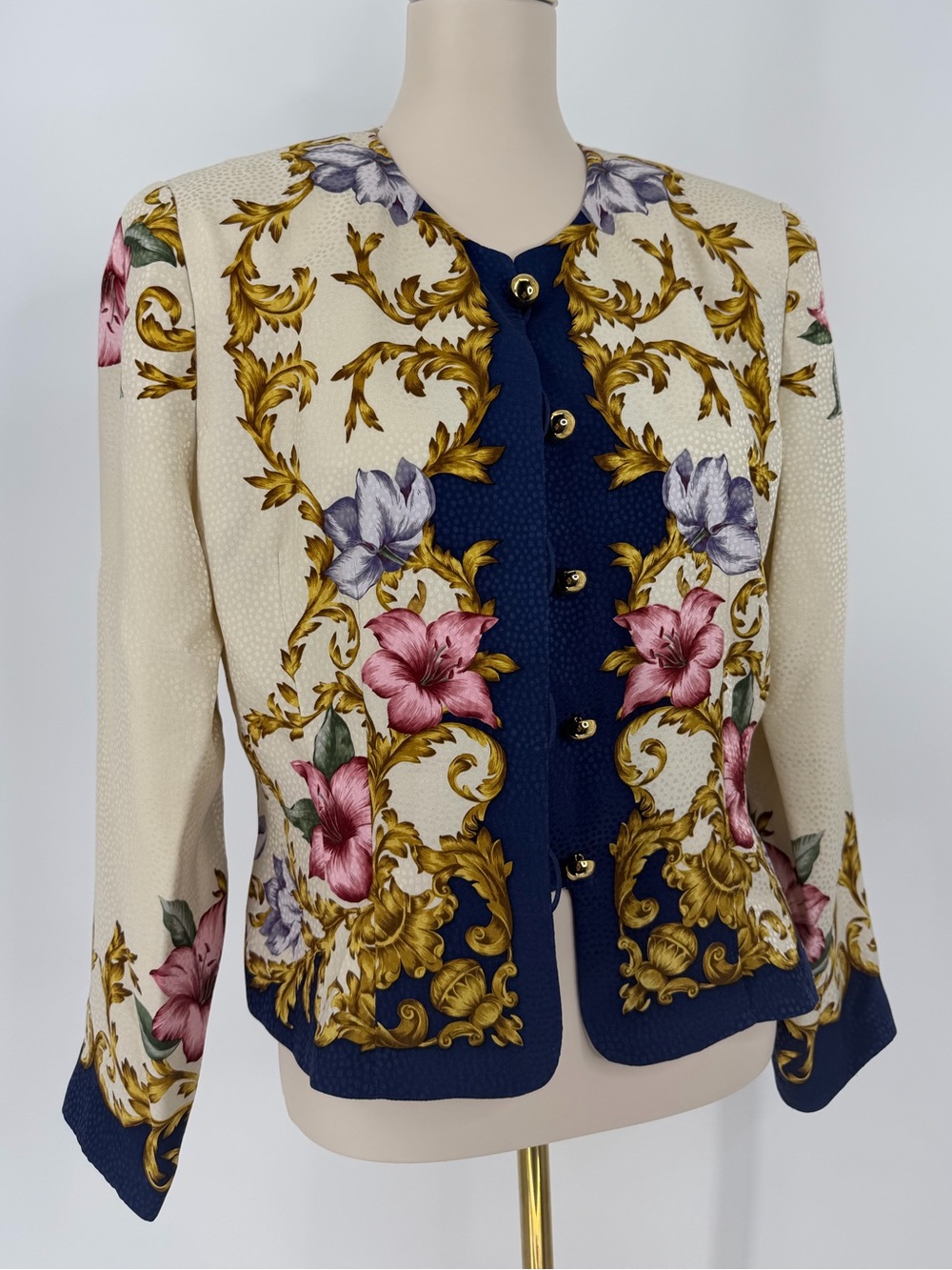 Maggy London, 1980’s 100% Silk Jacket, Size 12